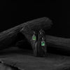 Mint Green Saanjh Bela Square Shape Oxidised Drop Earrings