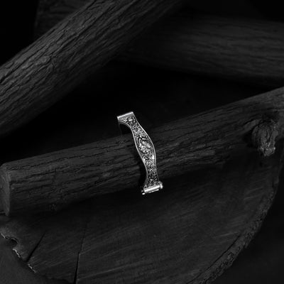 Saanjh Bela Flower Oxidised Bangle