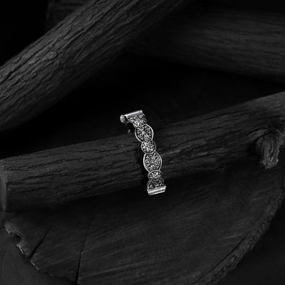 Flower Saanjh Bela Oxidised Bangle