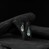 Saanjh Bela Mint Green Leaf Oxidised Drop Earrings