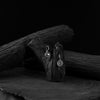 Saanjh Bela Black Sun Oxidised Drop Earrings