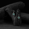 Saanjh Bela Turquoise Green Sun Oxidised Drop Earrings