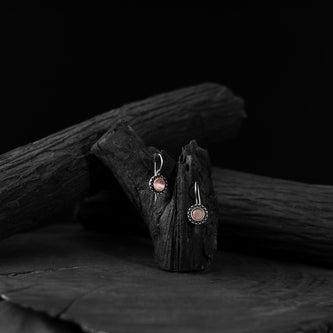 Saanjh Bela Pink Sun Oxidised Drop Earrings