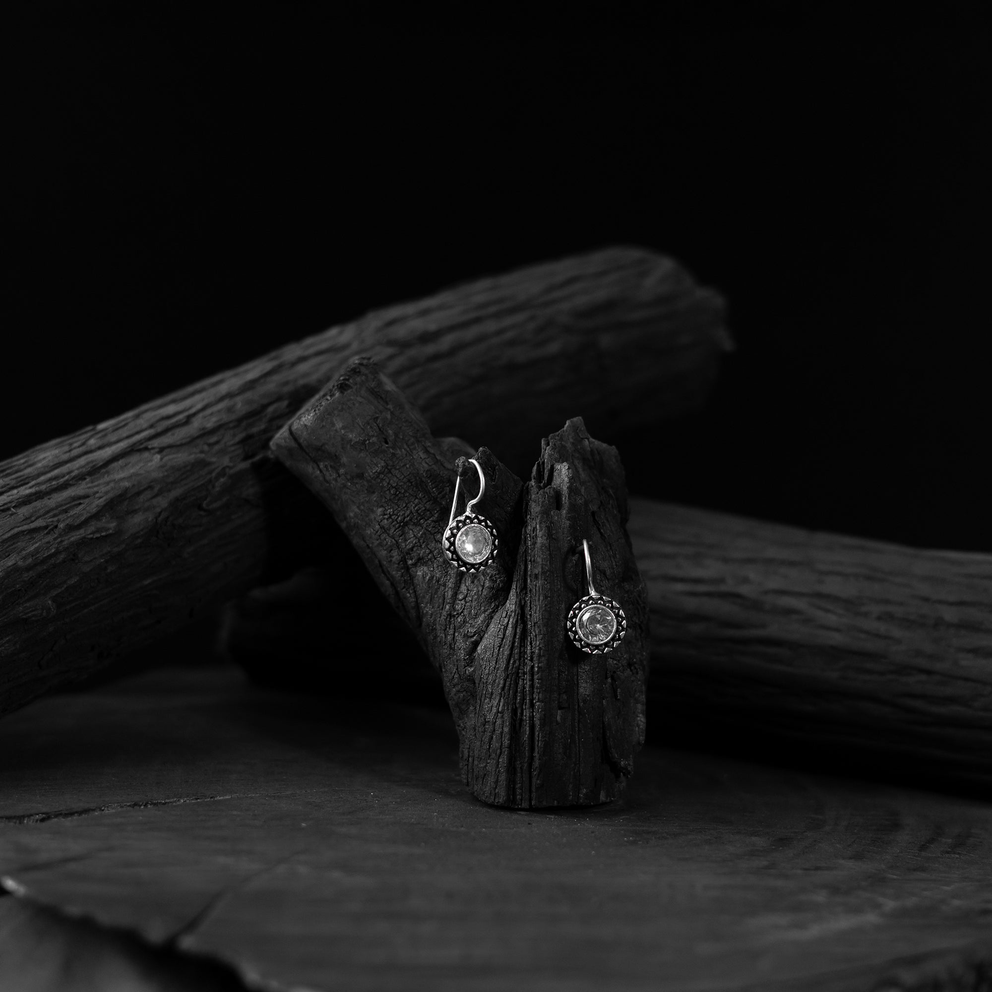 Saanjh Bela Sun Oxidised Drop Earrings