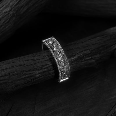 Elephant Saanjh Bela Oxidised Bangle