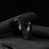 Red & Green Leaf Saanjh Bela Oxidised Drop Earrings