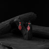 Red Leaf Saanjh Bela Oxidised Drop Earrings
