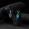 Blue Leaf Saanjh Bela Oxidised Drop Earrings