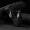 Green Leaf Saanjh Bela Oxidised Drop Earrings