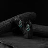 Green Saanjh Bela Leaf Oxidised Drop Earrings