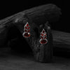 Leaf Saanjh Bela Red Oxidised Drop Earrings