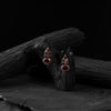 Leaf Saanjh Bela Red Oxidised Drop Earrings