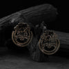 Saanjh Bela Golden Lotus Oxidised Earrings