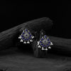 Blue Stone Saanjh Bela Oxidised Earrings
