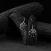 Black Flower Saanjh Bela Oxidised Drop Earrings