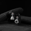 Saanjh Bela Green & Red Elephant Oxidised Jhumka Earrings
