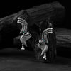 Saanjh Bela Peacock & Leaves Oxidised Earrings