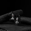 Saanjh Bela Green & Red Oxidised Jhumka Earrings