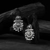 Elephant Motif Black Saanjh Bela Oxidised Earrings