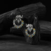 Green & Yellow Elephant Motif Saanjh Bela Oxidised Earrings