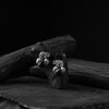 Saanjh Bela Black Elephant & Leaves Oxidised Earrings