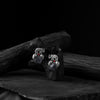 Saanjh Bela Grey Elephant & Leaves Oxidised Earrings