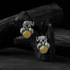 Yellow Elephant & Leaves Saanjh Bela Oxidised Earrings