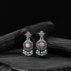 Saanjh Bela Pink Swan Oxidised Earrings