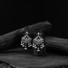 Saanjh Bela Mayura Black Oxidised Earrings
