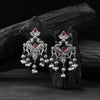 Saanjh Bela Ruby Mayura Oxidised Earrings