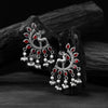 Saanjh Bela Ruby Deer Oxidised Earrings