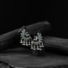 Saanjh Bela Yellow & Blue Deer Oxidised Earrings