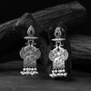 Saanjh Bela Black Leaves & Elephant Oxidised Earrings