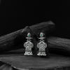 Saanjh Bela Green Leaves & Elephant Oxidised Earrings
