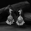 Peacock Motif Saanjh Bela Oxidised Earrings