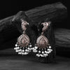 Peacock Saanjh Bela Peach Oxidised Earrings