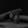 Peacock Saanjh Bela Blue Oxidised Earrings