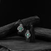 Mint Green Saanjh Bela Peacock Oxidised Earrings