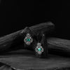 Peacock Saanjh Bela Turquoise Green Oxidised Earrings