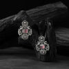 Saanjh Bela Pink Mayuri Oxidised Earrings