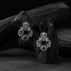 Saanjh Bela Black Mayuri Oxidised Earrings