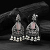 Pink Swan Saanjh Bela Oxidised Earrings