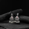 Pink Swan Saanjh Bela Oxidised Earrings