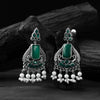 Green Swan Saanjh Bela Oxidised Earrings
