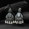 Sky Blue Swan Saanjh Bela Oxidised Earrings