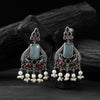 Saanjh Bela Multicolor Swan Motif Oxidised Earrings
