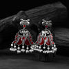 Saanjh Bela Ruby Rabbit & Elephant Oxidised Earrings