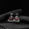 Saanjh Bela Ruby Rabbit & Elephant Oxidised Earrings