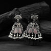 Saanjh Bela Pink Rabbit & Elephant Oxidised Earrings