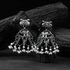 Saanjh Bela Black Rabbit & Elephant Oxidised Earrings